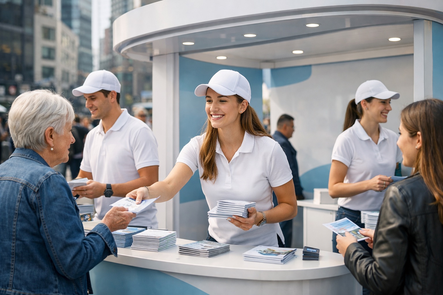 Professionelle Promotion-Aktion mit Eventpersonal